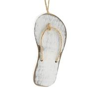 The Bridge Collection Distressed Wooden Flip Flop Ornament