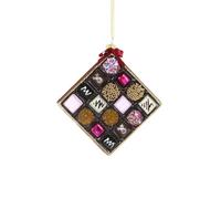 The Bridge Collection Glass Box of Chocolates Ornament - 4.5" Sweet Treat Gourmet Chocolate Candy Christmas Ornament