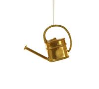 The Bridge Collection Glass English Watering Can Ornament - 3" Gold Watering Can Christmas Ornament for Gardeners