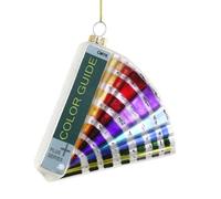 The Bridge Collection Glass Interior Designer's Paint Color Guide Ornament | Painter's Color Palette Samples Christmas Gift for DIY Homeowners & Artists