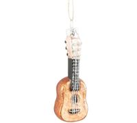 The Bridge Collection Glass Ukulele Christmas Ornament - Festive Holiday Tree Decoration - Musical Instrument Ornament for Ukulele Players and Music Lovers