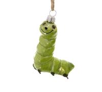 The Bridge Collection Green Garden Worm Ornament - Caterpillar Christmas Tree Decorative Hanging Ornament - Inch Worm for Holiday Decor