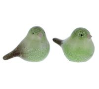 The Bridge Collection Green Glossy Bird Figurine Set, 2-Piece