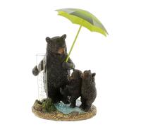 The Bridge Collection Mother Bear and Cubs Rain Gauge Figurine
