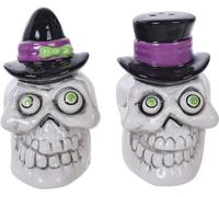 The Bridge Collection Pair of Voodoo Skeletons Salt and Pepper Shaker Set - 2 Piece Set - Halloween Kitchen Items - Fun Salt and Pepper Shakers for Halloween Decor