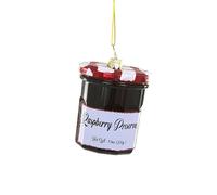 The Bridge Collection Raspberry Preserve Christmas Ornament - Realistic Jar of Jam Kitchen Canning Ornament