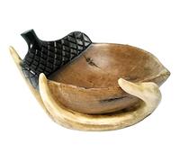 The Bridge Collection Rustic Acorn and Antler Bowl Decor - Decorative Acorn in Deer Antler Candy Dish - Catchall Bowl Tabletop Decor for Cabin, Lodge, Rustic Home Decor