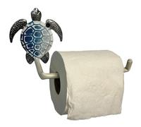 The Bridge Collection Sea Turtle Toilet Paper Holder - Nautical and Ocean Themed Coastal Bathroom Accessory for Beach House and Tropical Decor