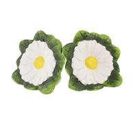 The Bridge Collection Spring Daisy Salt And Pepper Shakers - White Flower Shaker Set With Raised Petal Detail - Floral Kitchen Salt And Pepper Set