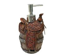 The Bridge Collection Western Saddle Soap Dispenser & Lotion Pump - Country Western for Home Decor - Western Decor for Native, Country, Cabin Decor