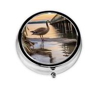 The Bridge Small Pill Box for Pocket Pill Boxes and Purse, Portable Pill Organizer, Cute Wild Goose Medicine Organizer by The Bridge - Travel Pill Box for