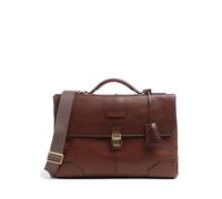 The Bridge Vespucci briefcase leather 40 cm laptop compartment brown