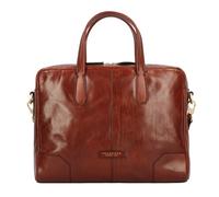 The Bridge Vespucci briefcase leather 38 cm laptop compartment brown
