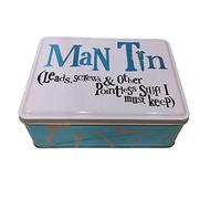 The Bright Side Man Tin storage box White