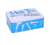 The Bright Side Man Tin storage box White