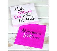 The Bright Side Napkins - A Life Without Cake Is No Life At All - BSMH52