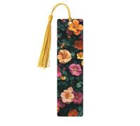 The Bright Spring in The Flower Garden Unique Double-Sided Artwork Printed Wooden Bookmarks, Artistic Book Accessories Birthday Presents for Men Women Presents for Book Lovers
