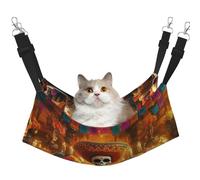 The Bright Sugar Skull Altar Design And Marigolds Printed Pet Hammock - Sleeping Hammock For Cats, Rabbits, Ferrets, Puppies, Small Animals