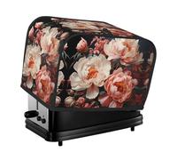 The Bright white peonies toaster cover is suitable for 2 small toaster covers with wide slots and comes with a storage pocket to meet diverse baking needs.