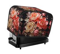The Brightly colored peonies toaster cover is suitable for 2 small toaster covers with wide slots and comes with a storage pocket to meet diverse baking needs.