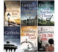 The Brighton Mysteries Series Books 1 - 6 Collection Set by Elly Griffiths (Zig Zag Girl, Smoke and Mirrors, Blood Card, Vanishing Box, Now You See Them & Midnight Hour)
