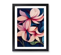 The Brilliant Flowers Framed Print | A2 Black Framed Wall Art | Ready to Hang | Modern Floral Picture | Living Room Bedroom Lounge Office