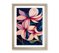 The Brilliant Flowers Framed Print | A2 Oak Framed Wall Art | Ready to Hang | Modern Floral Picture | Living Room Bedroom Lounge Office