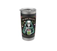 The Brine Priestess Pickle Goth Skeleton Kitchen Stainless Steel Insulated Tumbler