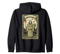 The Brine Priestess Tarot Monk Skeleton Spoon Jar Zip Hoodie