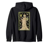 The Brine Priestess Tarot Skeleton Garlic Herb Jar Zip Hoodie