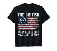 The British Blew A 13 Colony Lead Shirts Funny 4Th Of July T-Shirt