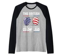The British Blew A Thirteen Colony Lead Funny 4th of July Raglan Baseball Tee