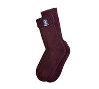THE BRITISH BOOT SOCK CO 100% British Wool Boot Socks, Burgundy UK 4-7