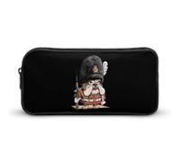 The British Bulldog Guard Pen Holder Pouch Large Storage Pencil Case with Zippered Stationery Bag Office