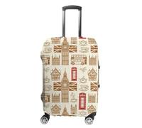 The British Clock Towers Buses Luggage Case Cover Protective Suitcase Covers Anti Scratch Baggage Washable Fits 19-32 Inch S