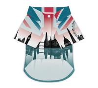 The British Flag And Buildings Cute Dog Shirts | Comfort Short Sleeve Tees Pet Clothes for All Cats Dogs
