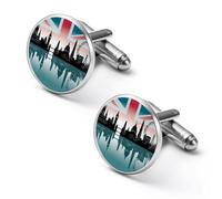The British Flag And Buildings Fashion Men's Cufflinks 2.0cm
