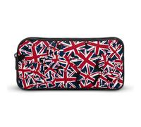 The British Flags Pen Holder Pouch Large Storage Pencil Case with Zippered Stationery Bag Office