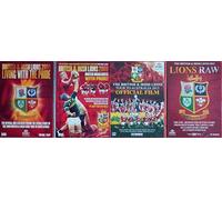THE BRITISH & IRISH LIONS 1-4 RUGBY COLLECTION / 1. 2009 LIVING WITH THE PRIDE / 2. 2009 MATCH HIGHLIGHTS / 3. TOUR TO AUSTRALIA 2013 OFFICIAL FILM / 4. LIONS RAW = ULTIMATE 4 x DVD SET (8 discs)