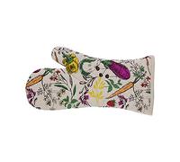THE BRITISH TEXTILES CO VEGETABLES - Oven Mitt 20x37cm White 100% Cotton - Pack of 2