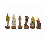 The British Vs Zulus Hand painted themed chess pieces by Italfama