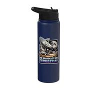 The Broadcast was Terrestrial Moon Landing Conspiracy Theory Stainless Steel Insulated Water Bottle