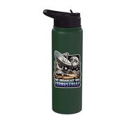 The Broadcast was Terrestrial Moon Landing Conspiracy Theory Stainless Steel Insulated Water Bottle