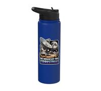 The Broadcast was Terrestrial Moon Landing Conspiracy Theory Stainless Steel Insulated Water Bottle