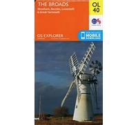 Explorer OL 40 The Broads Map, Orange One Size