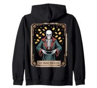 The Broke Magician Skeleton Tarot Occult Coins Zip Hoodie
