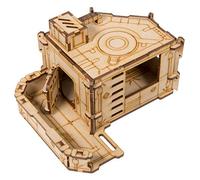 The Broken Token Horizon Grid MK.III Sci-Fi MDF Terrain Building for 28mm Wargaming, Stackable Second Story with Balcony, Functioning Doors, Unpainted Kit