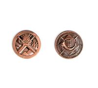 The Broken Token - Ranger Copper Fantasy Coin- 25mm Metal Novelty Coins - Cosplay and TTRPG Game Pieces - Pack of 10
