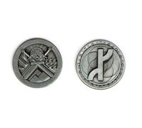 The Broken Token - Ranger Silver Fantasy Coin - 30mm Metal Novelty Coins - Cosplay and TTRPG Game Pieces - Pack of 10
