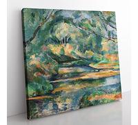 The Brook by Paul Cezanne Classic Painting Canvas Wall Art Print Ready to Hang, Framed Picture for Living Room Bedroom Home Office Décor, 50x50 cm (20x20 Inch)